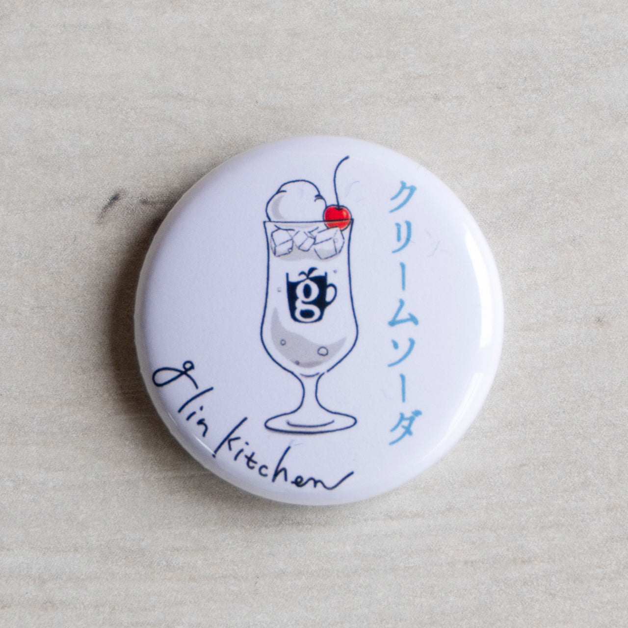 glin coffee オリジナル 缶バッジ - クリームソーダ