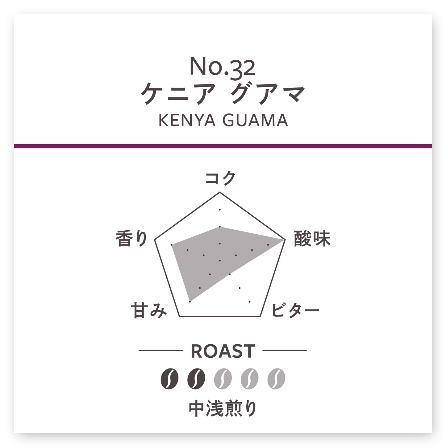 【中浅煎り】ケニア グアマ