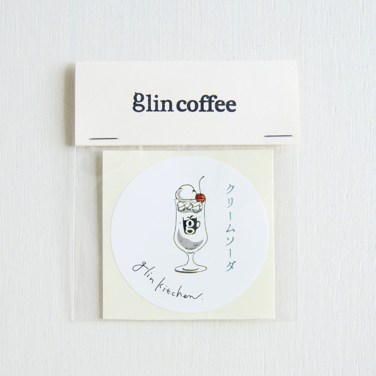 glin coffee オリジナル ステッカー - クリームソーダ